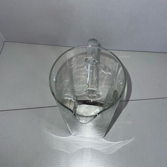 Vintage Maurice Milleur Clear Glass Pitcher With Silver Plate Sand Dollar Beach - Picture 8 of 9